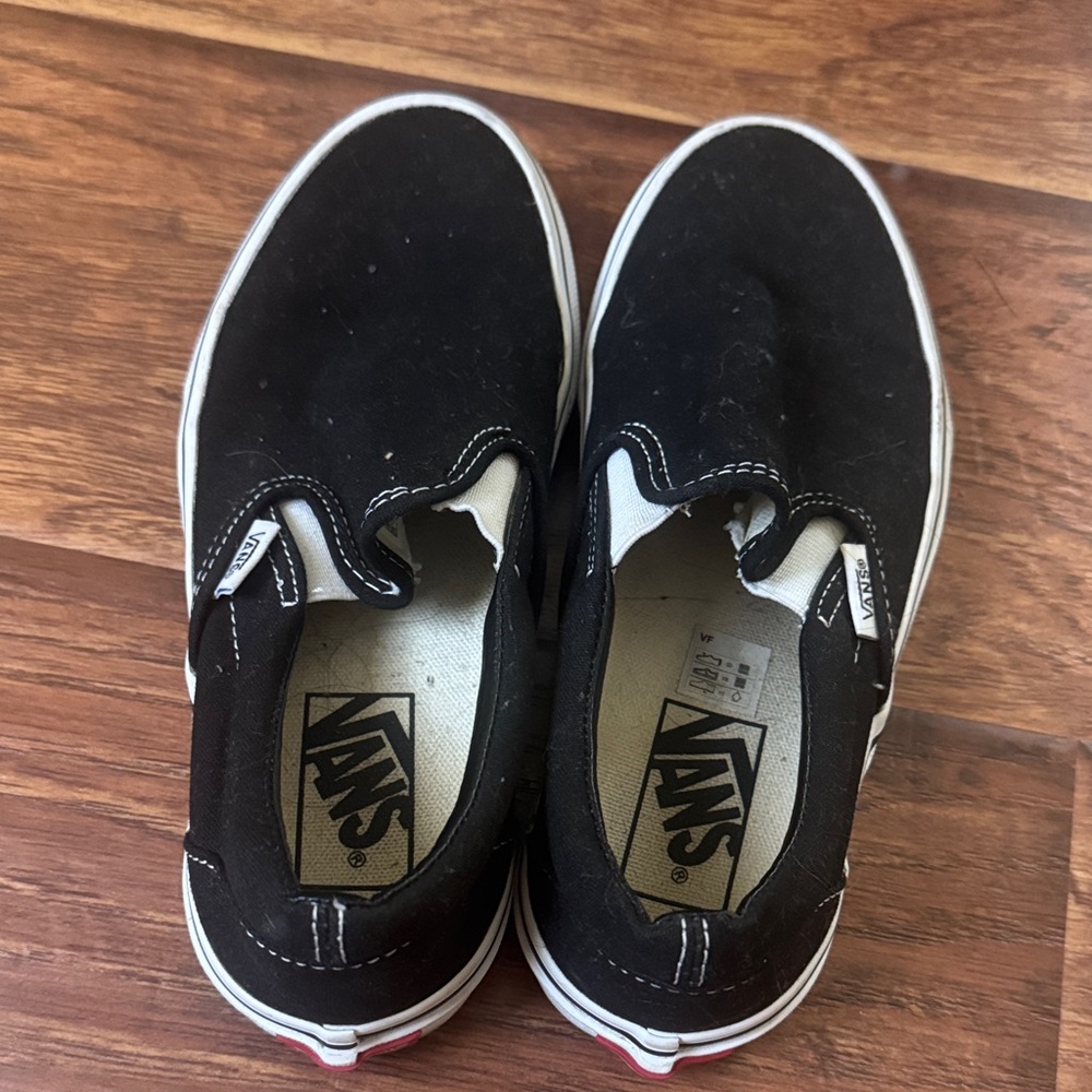 Vans Kids Black Slip-On Sneakers - Picture 2 of 5